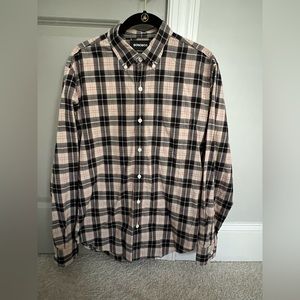 Bonobos Brown Plaid Button Down (M - Slim Fit)
